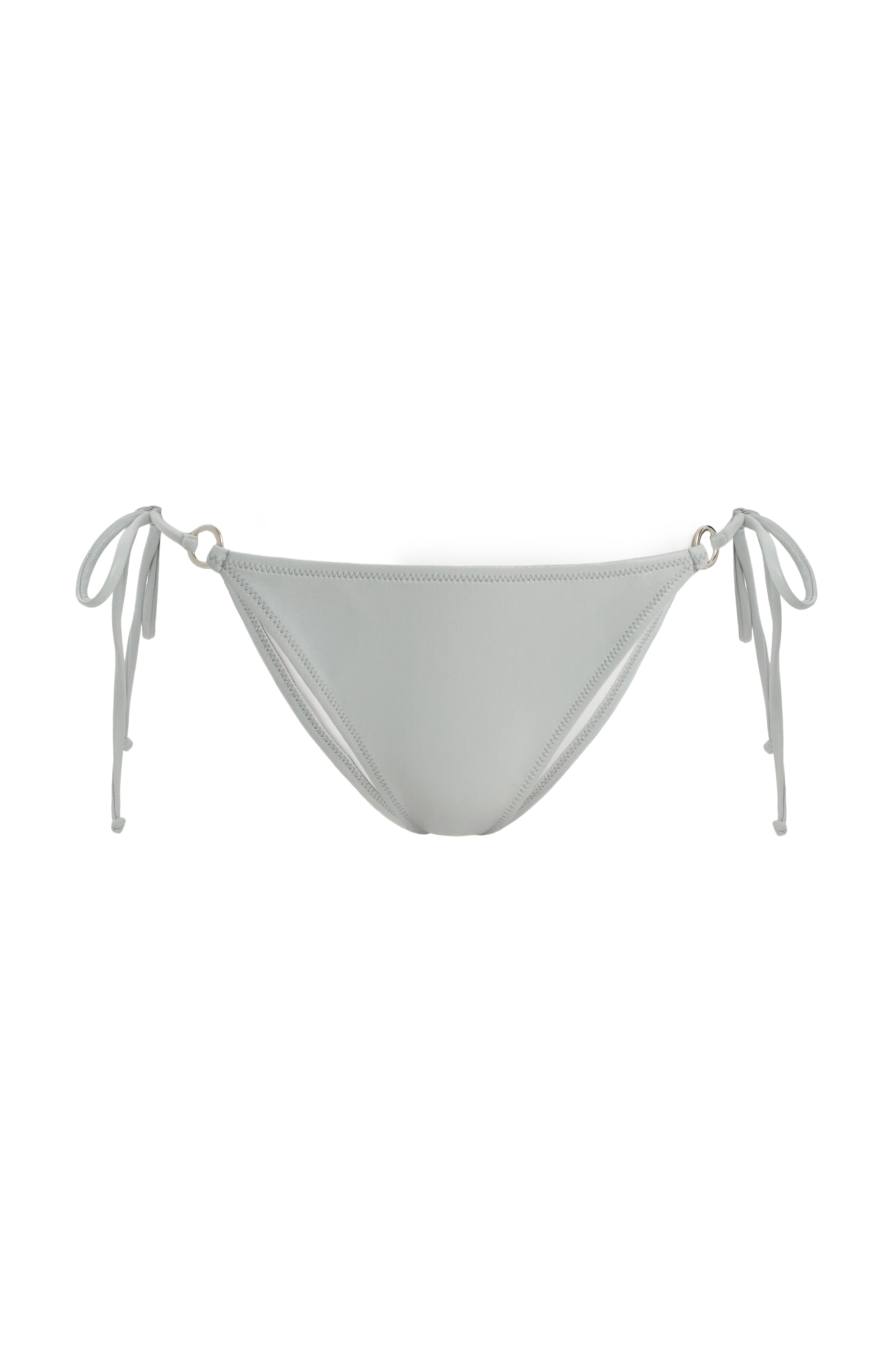 Ring Tie Bikini Bottom - Moonstone Gray Shimmer