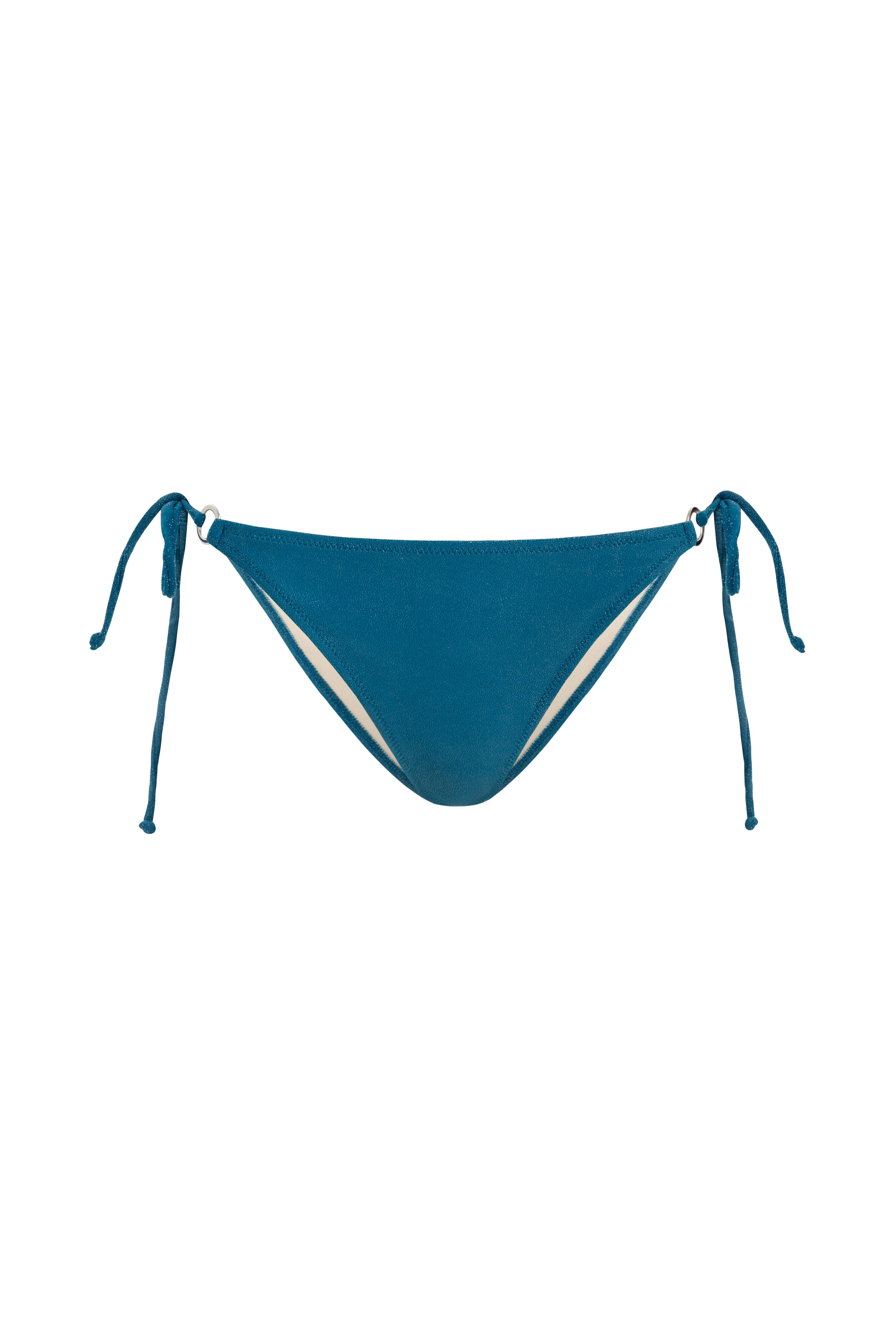 Ring Tie Bikini Bottom - Azure Blue Shimmer
