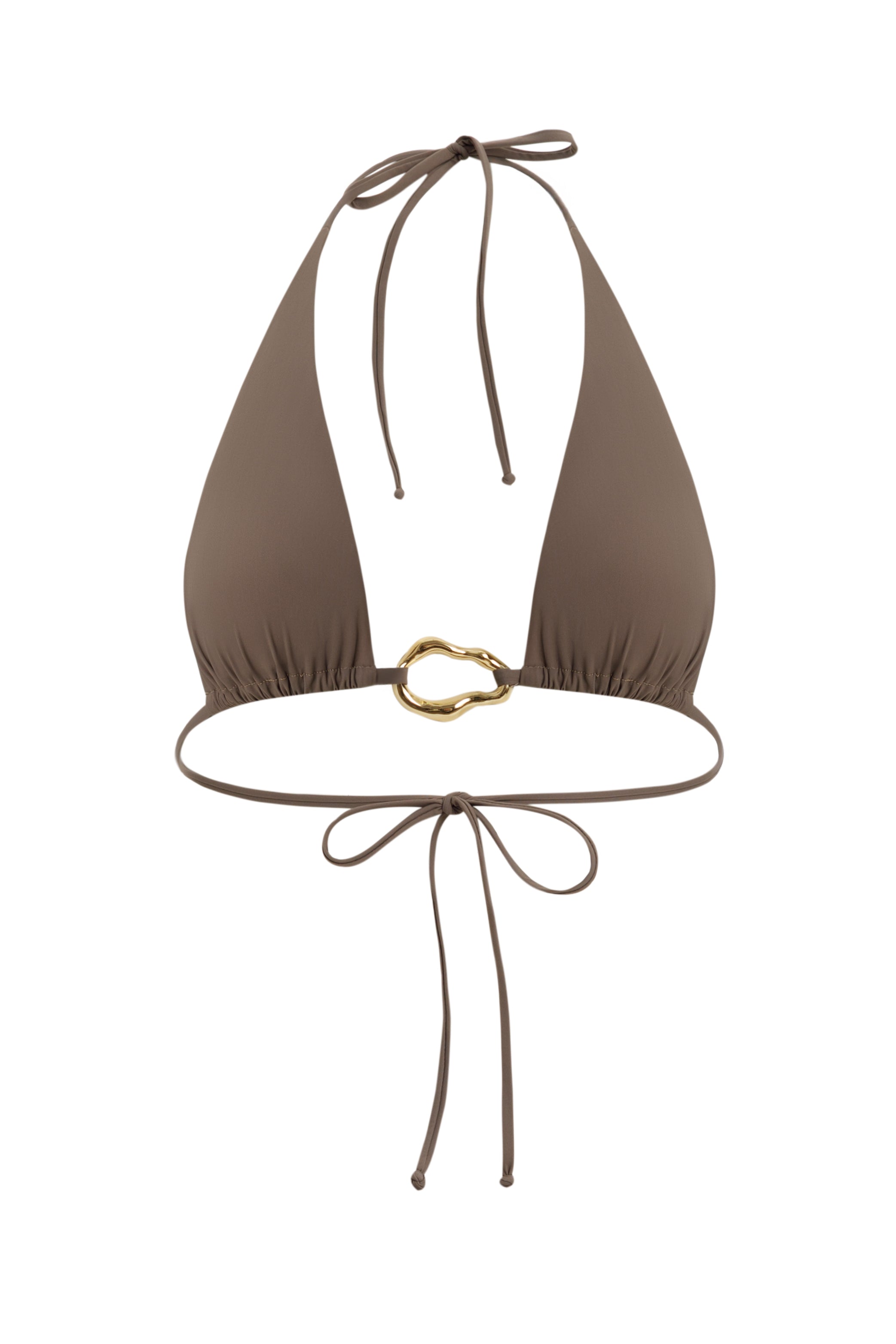 Ring Triangle Bikini Top - Stone Taupe
