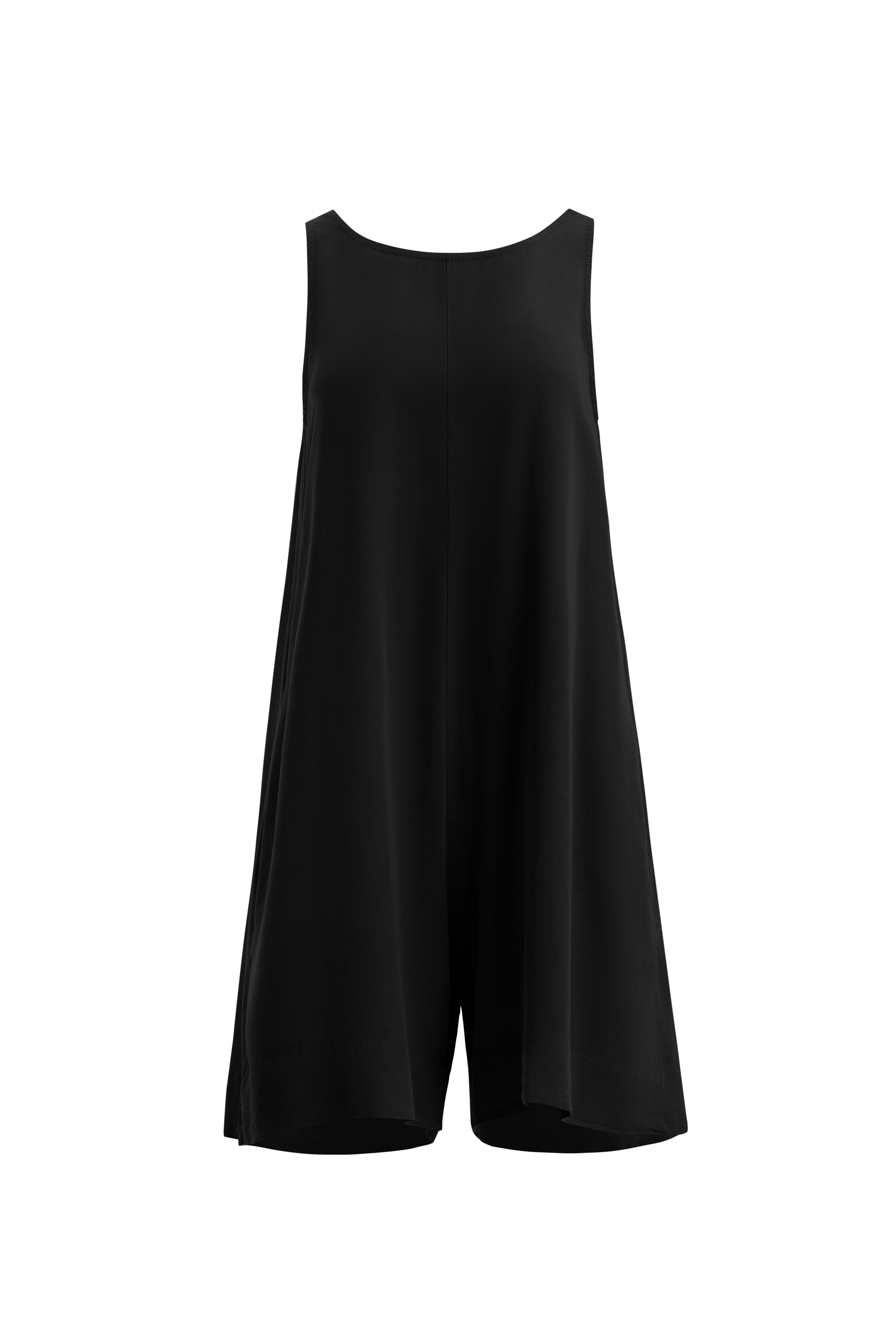 Neroli Open-Back Romper - Black