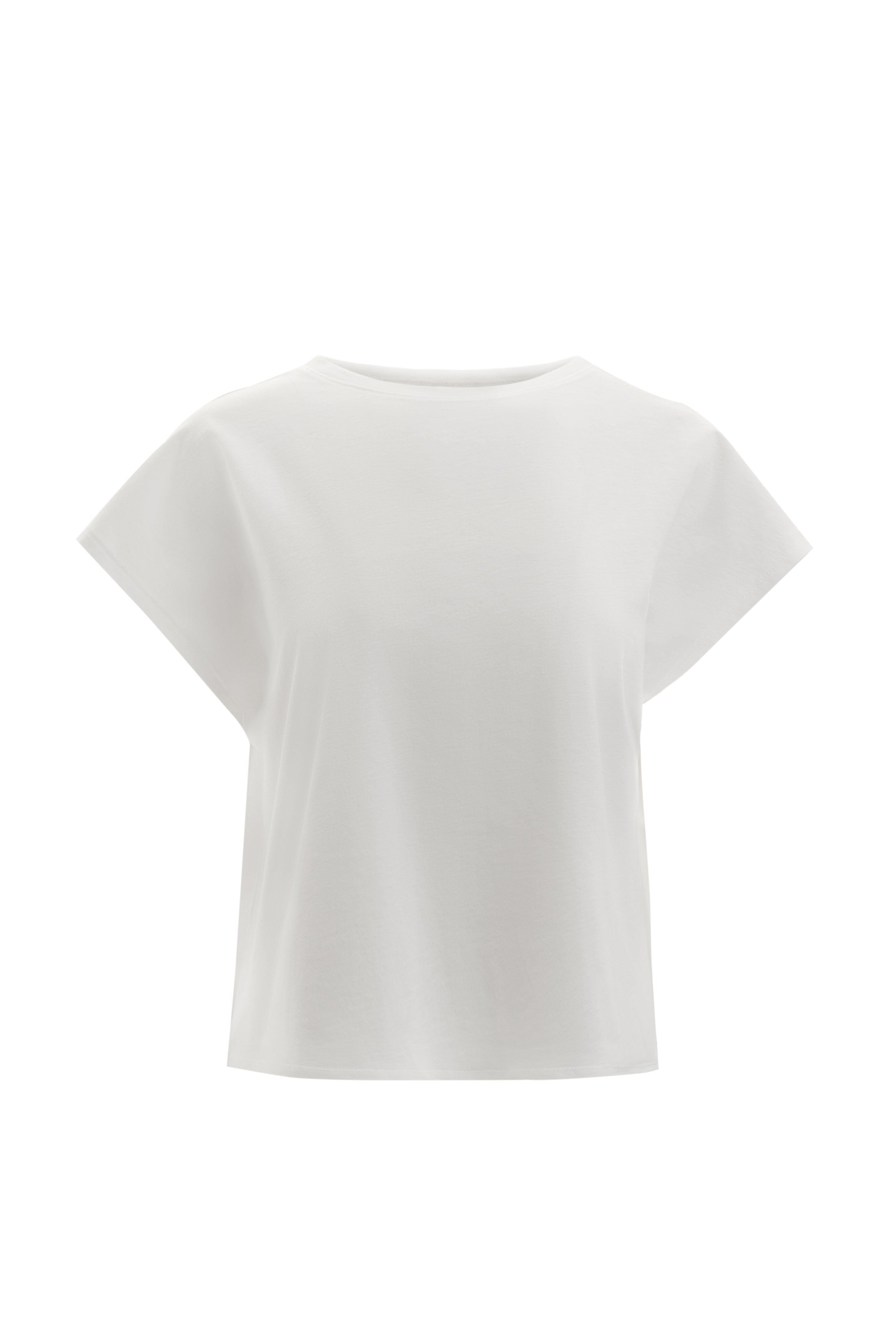 Relaxed Cap-Sleeve Tee - Ecru
