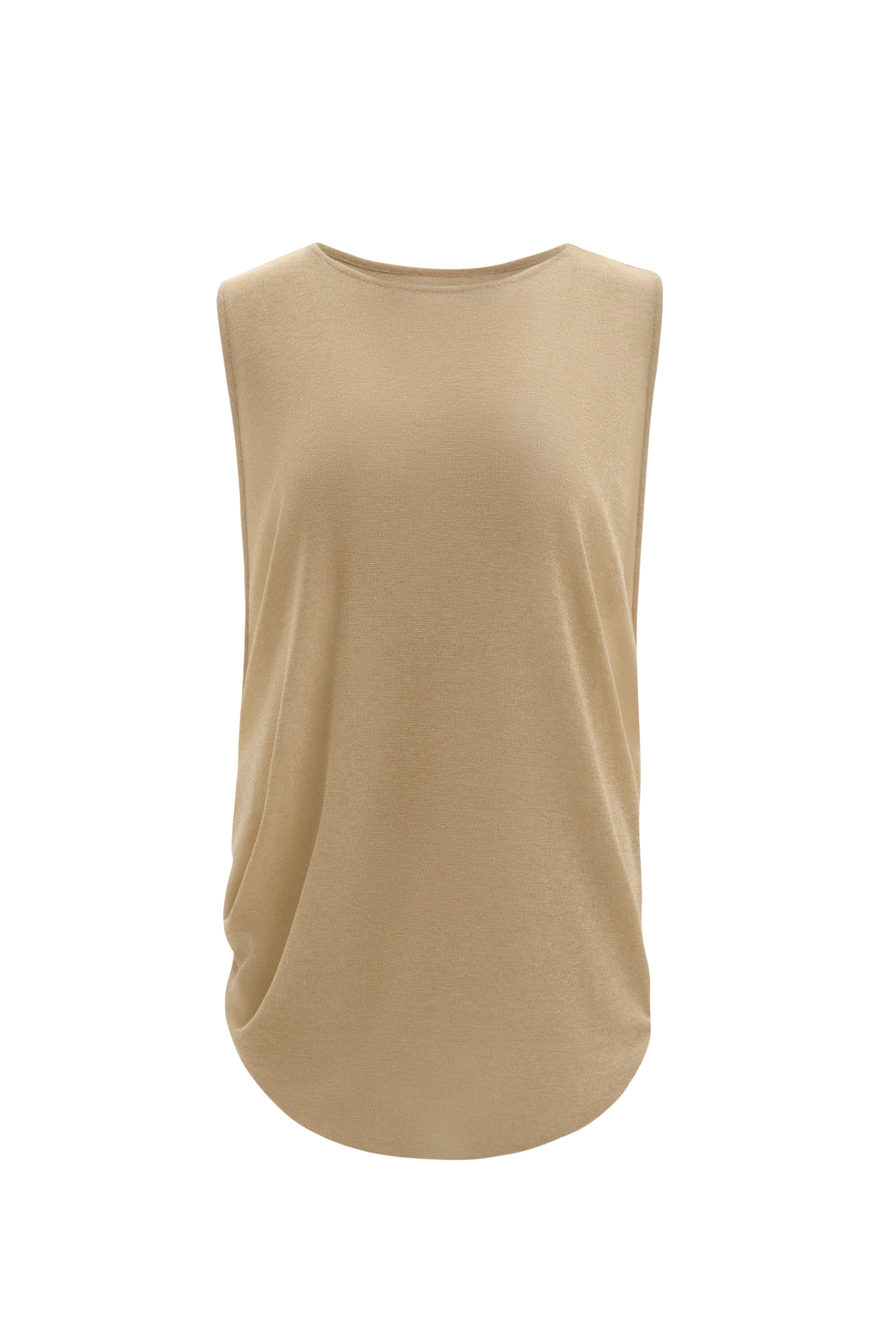 Sleeveless Cover-Up Tunic  - Champagne Beige Shimmer