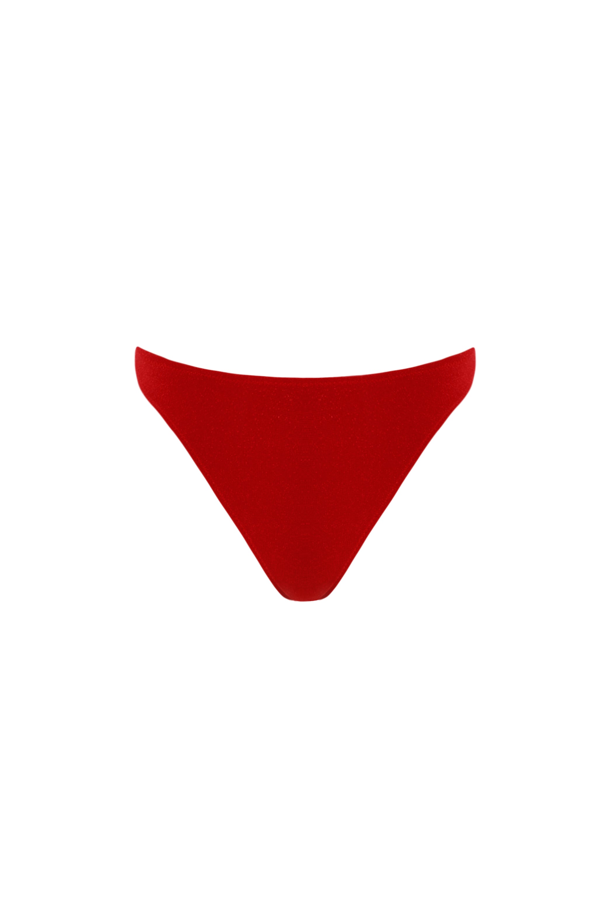 PRL women red lurex shimmer bikini bottom minimalist luxury resort swimwear product image