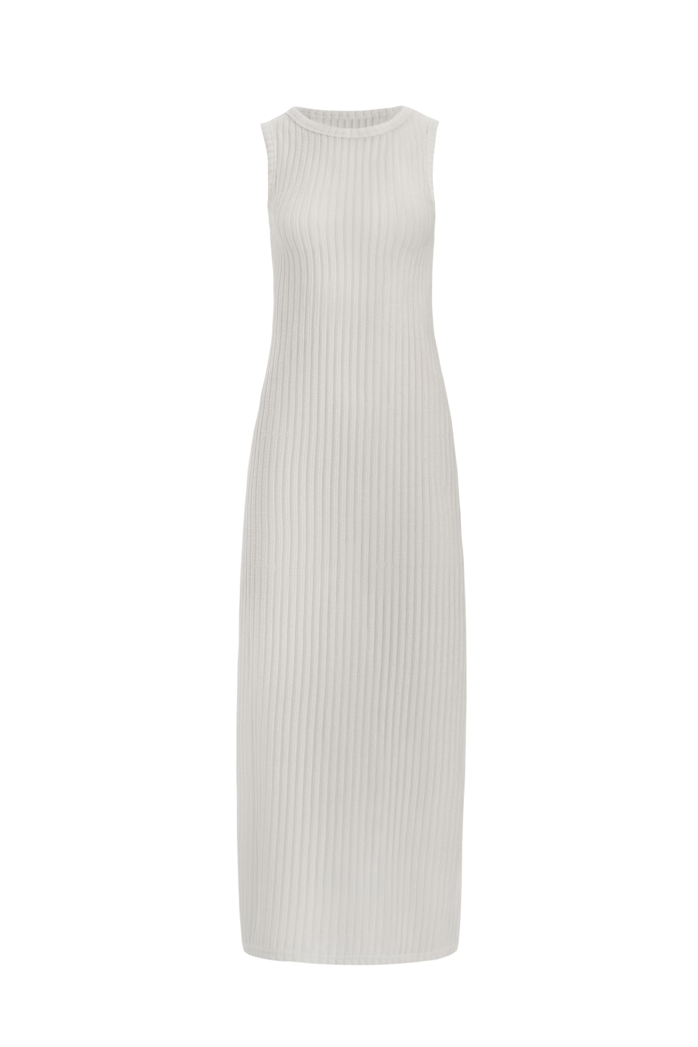 PRL women white sheer ribbed maxi dress lightweight beach cover up